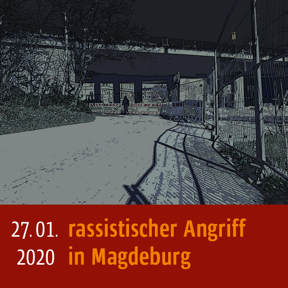 Infografik: 27.01.2020 rassistischer Angriff in Magdeburg