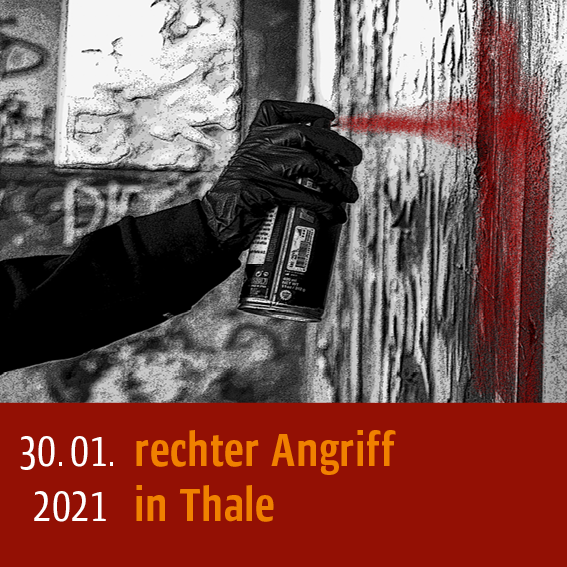 Rechter Angriff am 30.01.2021 in Thale