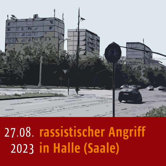 Eine große Kreuzung in Halle Neustadt