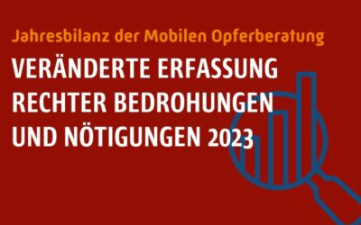 Bundesweit veränderte Erfassung rechter, rassistischer und antisemitischer Nötigungen und Bedrohungen