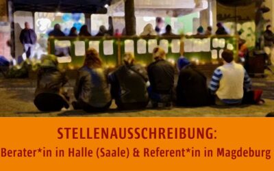 STELLENAUSSCHREIBUNG: Berater*in und Referent*in